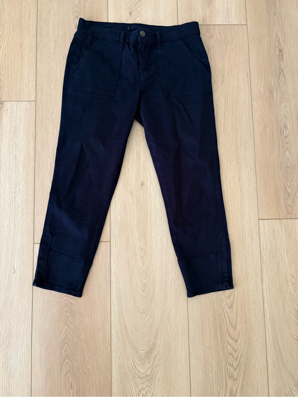 J Brand Women’s Marine Navy Utility Crop Pants Ankle Zip Stretch Size 30